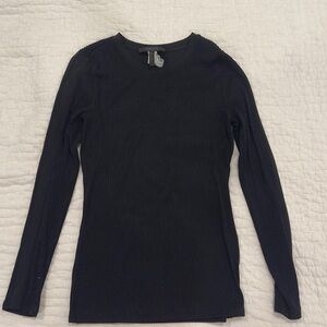 BCBGMaxAzria Classic Black Long Sleeve Top